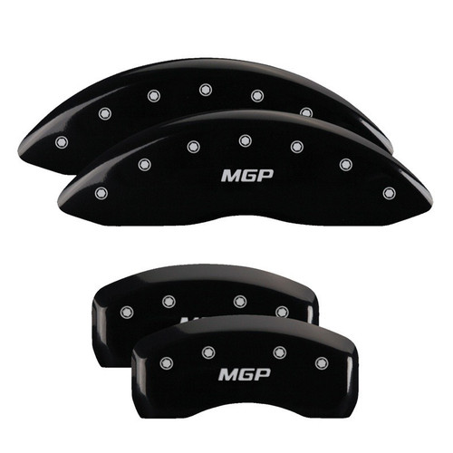 MGP 4 Caliper Covers Engraved Front & Rear MGP Black - 38001SBK