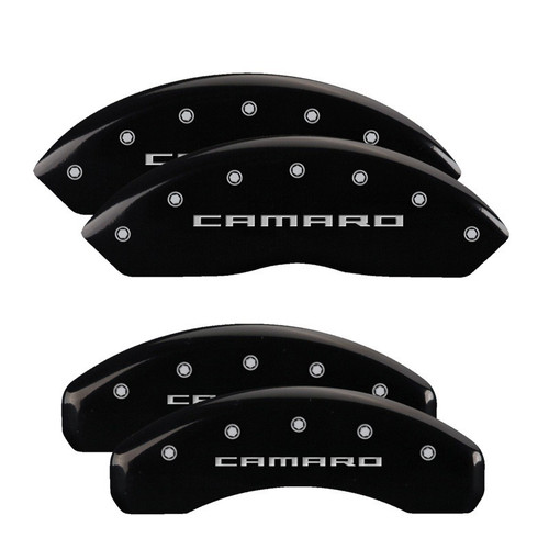 MGP 4 Caliper Covers Engraved Front & Rear Gen 5/Camaro Black - 14240SCA5BK