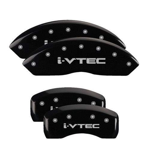 MGP 4 Caliper Covers Engraved Front & Rear I-Vtec Black - 39022SIVTBK