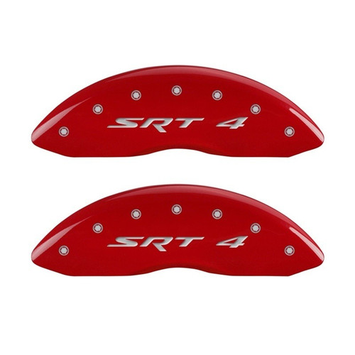 MGP Front set 2 Caliper Covers Engraved Front SRT4 Red - 12002FSR4RD