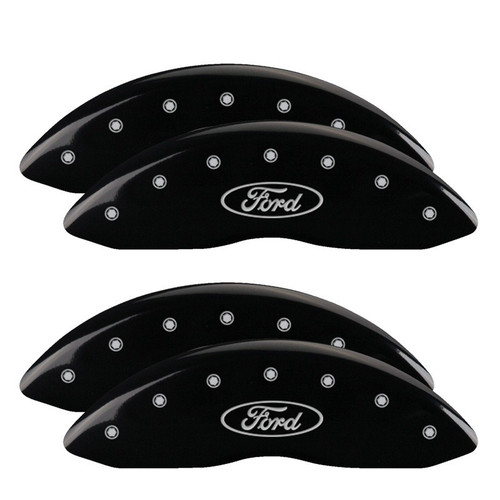 MGP 4 Caliper Covers Engraved Front & Rear Oval logo/Ford Black - 10120SFRDBK