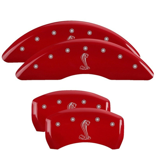MGP 4 Caliper Covers Engraved Front & Rear Tiffany Snake Red - 10200SSNKRD