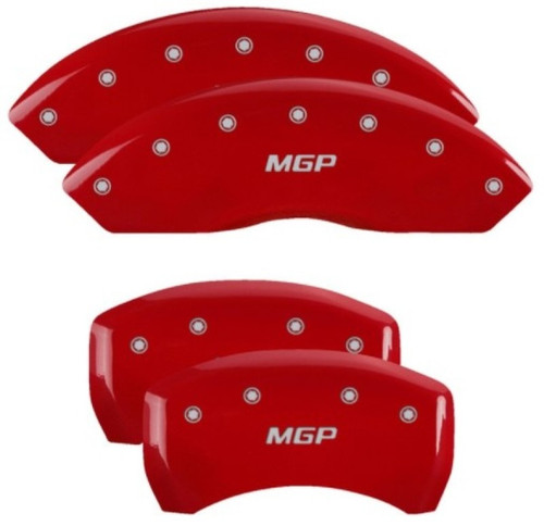 MGP 4 Caliper Covers Engraved Front & Rear MGP Red - 14255SRD