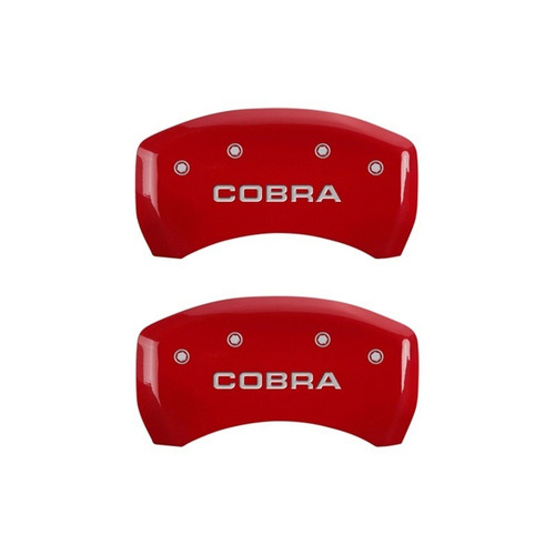MGP Rear set 2 Caliper Covers Engraved Rear Cobra Red - 10010RCOBRD