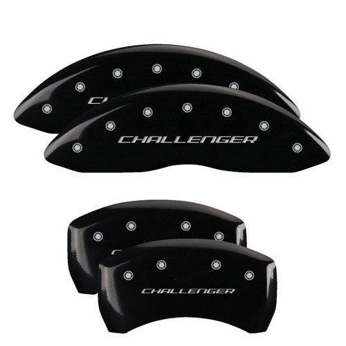 MGP 4 Caliper Covers Engraved Front & Rear Block/Challenger Black - 12162SCLBBK