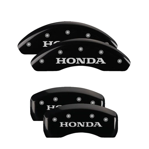 MGP 4 Caliper Covers Engraved Front & Rear Honda Black - 20223SHONBK