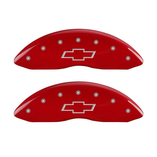MGP Front set 2 Caliper Covers Engraved Front Bowtie Red - 14238FBOWRD