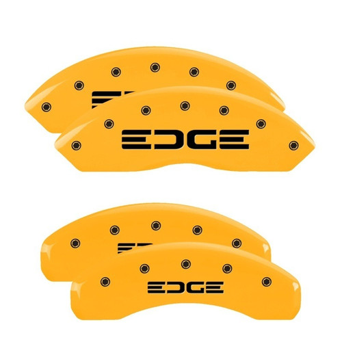 MGP 4 Caliper Covers Engraved Front & Rear Edge Yellow - 10119SEDGYL