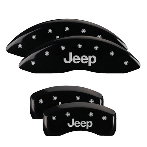 MGP 4 Caliper Covers Engraved Front & Rear JEEP Black - 42003SJEPBK