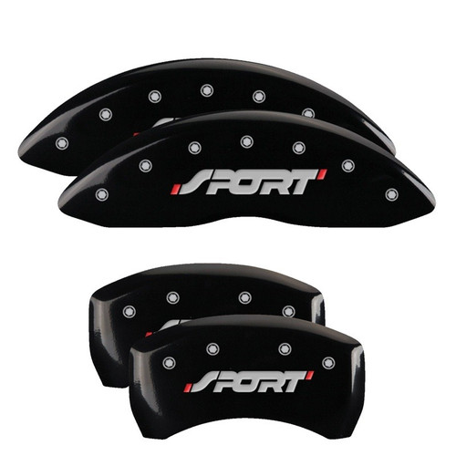 MGP 4 Caliper Covers Engraved Front & Rear SPORT Black - 10229SSPOBK