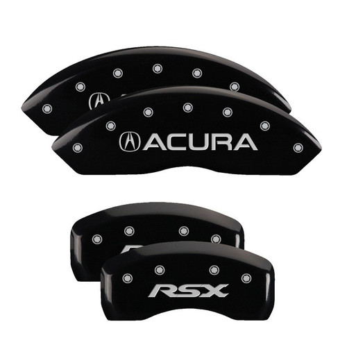 MGP 4 Caliper Covers Engraved Front Acura Engraved Rear RSX Black - 39005SRSXBK