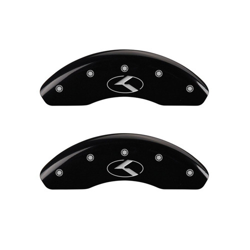 MGP 2 Caliper Covers Engraved Front Circle K/Kia Black - 21190FCRKBK