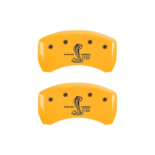 MGP Rear set 2 Caliper Covers Engraved Rear GT350 Shelby & Cobra Yellow - 10010RGT3YL