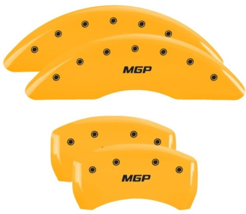 MGP 4 Caliper Covers Engraved Front & Rear MGP Yellow - 11220SYL