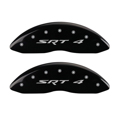 MGP Front set 2 Caliper Covers Engraved Front SRT4 Black - 12002FSR4BK