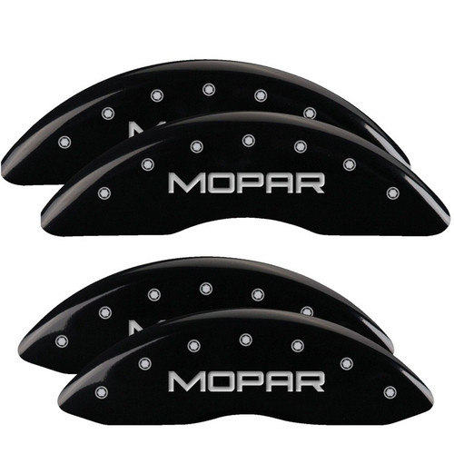 MGP 4 Caliper Covers Engraved Front & Rear MOPAR Black - 55002SMOPBK