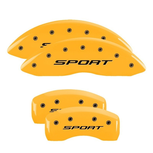 MGP 4 Caliper Covers Engraved front & Rear 2015/Sport Yellow - 10241SSPTYL