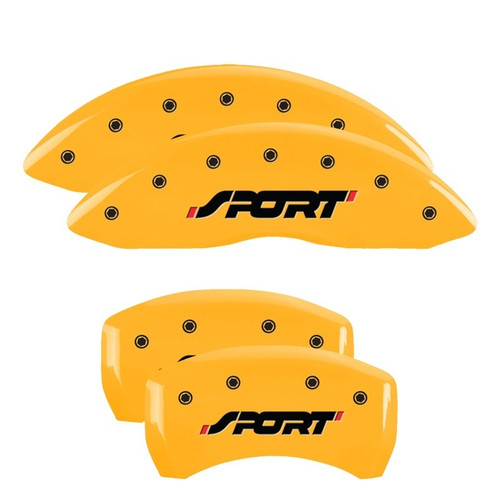 MGP 4 Caliper Covers Engraved Front & Rear SPORT Yellow - 10229SSPOYL