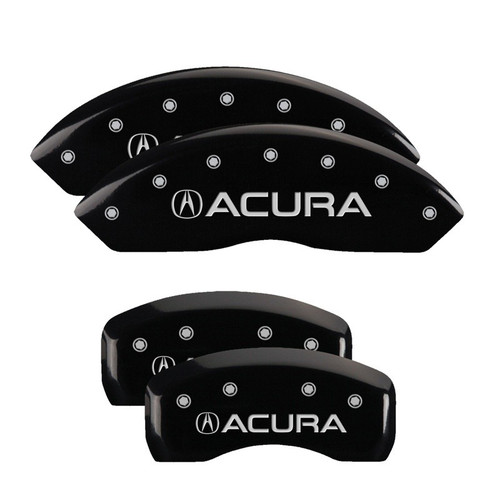 MGP 4 Caliper Covers Engraved Front & Rear Acura Black - 39016SACUBK