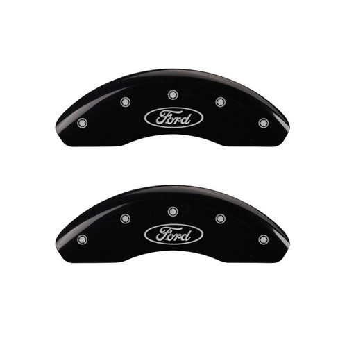 MGP Front set 2 Caliper Covers Engraved Front Oval logo/Ford Black - 10199FFRDBK