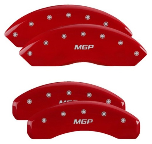 MGP 4 Caliper Covers Engraved Front & Rear MGP Red - 10248SRD