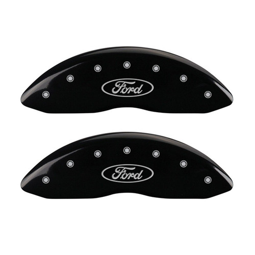 MGP Front set 2 Caliper Covers Engraved Front Oval logo/Ford Black - 10232FFRDBK
