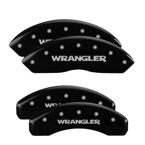 MGP 4 Caliper Covers Engraved Front & Rear Wrangler Black - 42019SWRGBK