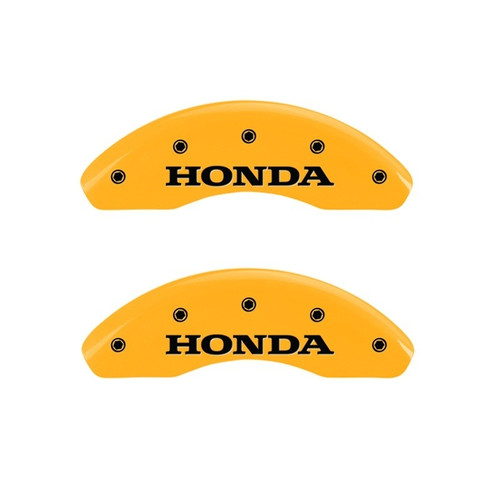 MGP 2 Caliper Covers Engraved Front Honda Yellow - 20210FHONYL