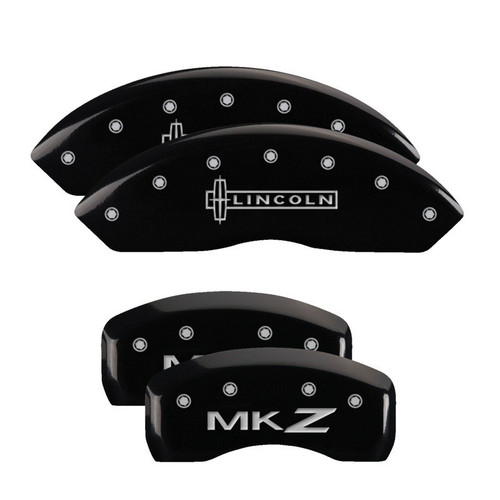 MGP 4 Caliper Covers Engraved Front Lincoln Engraved Rear MKZ Black - 36018SLCZBK