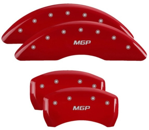 MGP 4 Caliper Covers Engraved Front & Rear MGP Red - 11220SRD