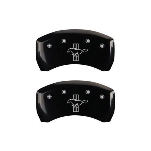 MGP Rear set 2 Caliper Covers Engraved Rear S197/Bar & Pony Black - 10010RMB1BK