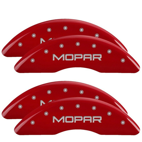 MGP 19-25 Ram 3500 4 Caliper Covers Engraved Front & Rear - Red w/ MOPAR- 55007SMOPRD