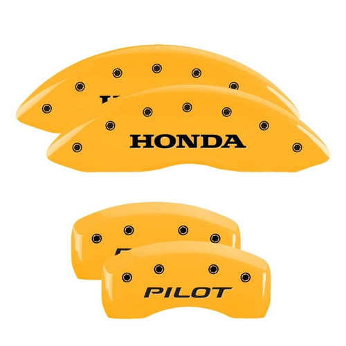 MGP 4 Caliper Covers Engraved Front Honda Engraved Rear Pilot/2016 Yellow - 20213SPILYL