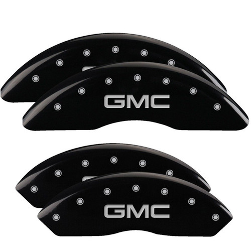 MGP 4 Caliper Covers Engraved Front & Rear GMC Black - 34210SGMCBK
