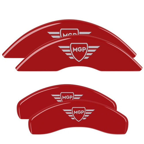 MGP 4 Caliper Covers Engraved Front & Rear MGP Red - 22200SRD