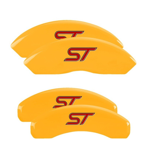 MGP 4 Caliper Covers Engraved Front & Rear No bolts/ST Yellow - 10119SST1YL