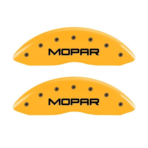 MGP Front set 2 Caliper Covers Engraved Front MOPAR Yellow - 42011FMOPYL