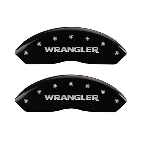 MGP Front set 2 Caliper Covers Engraved Front WRANGLER Black - 42009FWRGBK