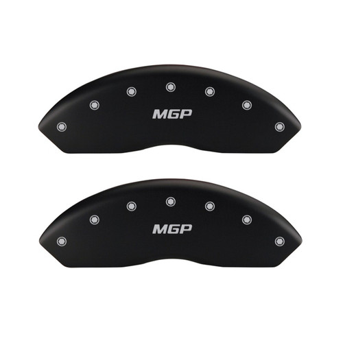 MGP 4 Caliper Covers Engraved Front & Rear MGP Matte Black - 22110SMB