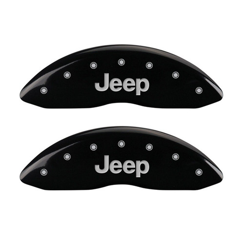 MGP Front set 2 Caliper Covers Engraved Front JEEP Black - 42011FJEPBK