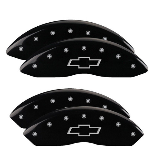 MGP 4 Caliper Covers Engraved F & R Bowtie Black - 14243SBOWBK