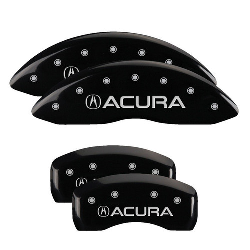 MGP 4 Caliper Covers Engraved Front & Rear Acura Black - 39020SACUBK