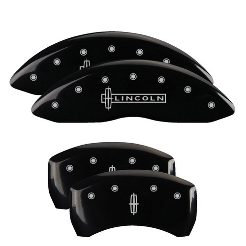 MGP 4 Caliper Covers Engraved Front Lincoln Engraved Rear Star logo Black - 36020SLC1BK
