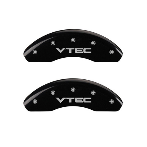 MGP Front set 2 Caliper Covers Engraved Front Vtec Black - 20143FVTCBK