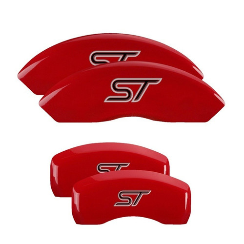 MGP 4 Caliper Covers Engraved Front & Rear No bolts/ST Red - 10231SST1RD