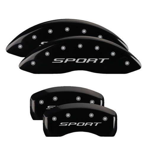MGP 4 Caliper Covers Engraved Front & Rear 2015/Sport Black - 10244SSPTBK