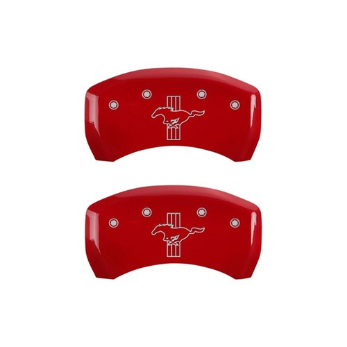 MGP Rear set 2 Caliper Covers Engraved Rear 2015/Bar & Pony Red - 10010RMB2RD