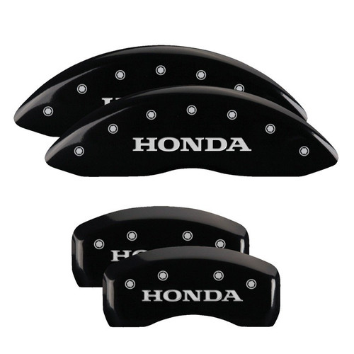 MGP 4 Caliper Covers Engraved Front & Rear Honda Black - 20201SHONBK