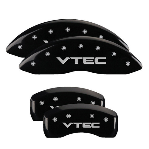 MGP 4 Caliper Covers Engraved Front & Rear Vtech Black - 39011SVTCBK