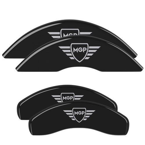 MGP 4 Caliper Covers Engraved Front & Rear MGP Black - 54003SBK
